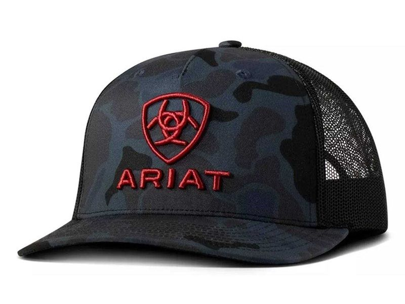 M&F ARIAT MENS R112 SNAPBACK CAMO 3D EMBROIDERED LOGO A300090103