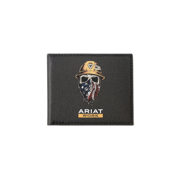 M&F ARIAT RODEO WORK BORN 4 THIS USA FACE BI-FOLD WALLET A3401601