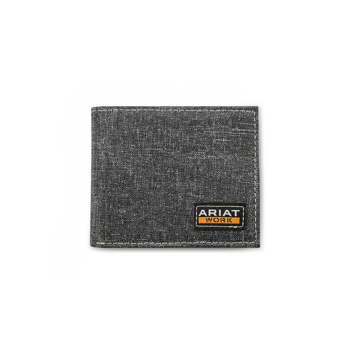 M&F ARIAT MENS STACKED LOGO BIFOLD WORK WALLET GREY A3402806