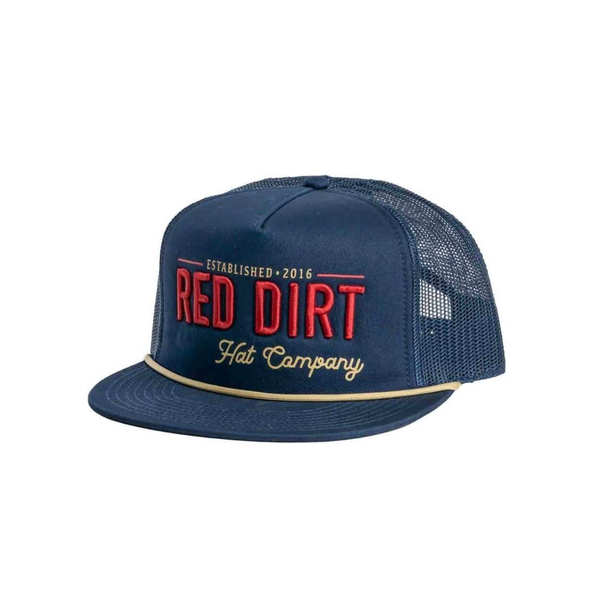 RED DIRT PAPA MESH SNAPBACK CAP RED/NAVY/ GOLD RDHC-509
