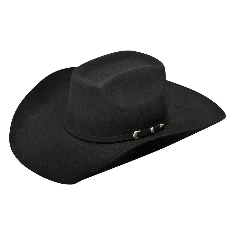 M&F ARIAT MENS 2X WOOL BLACK ADDED MONEY COWBOY HAT A7520201