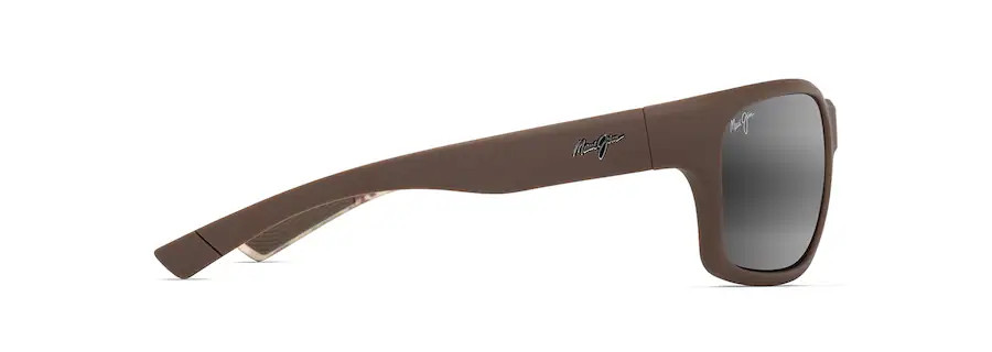 MAUI JIM ANO NUI POLARIZED WRAP SUNGLASSES GREY/BROWN MJ0681S-004