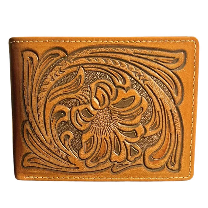 M&F NOCONA MENS FLORAL TOOLED BIFOLD WALLET N5490608