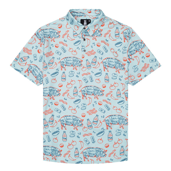 RAISED BY COYOTES SOUTHERN BBQ POLO