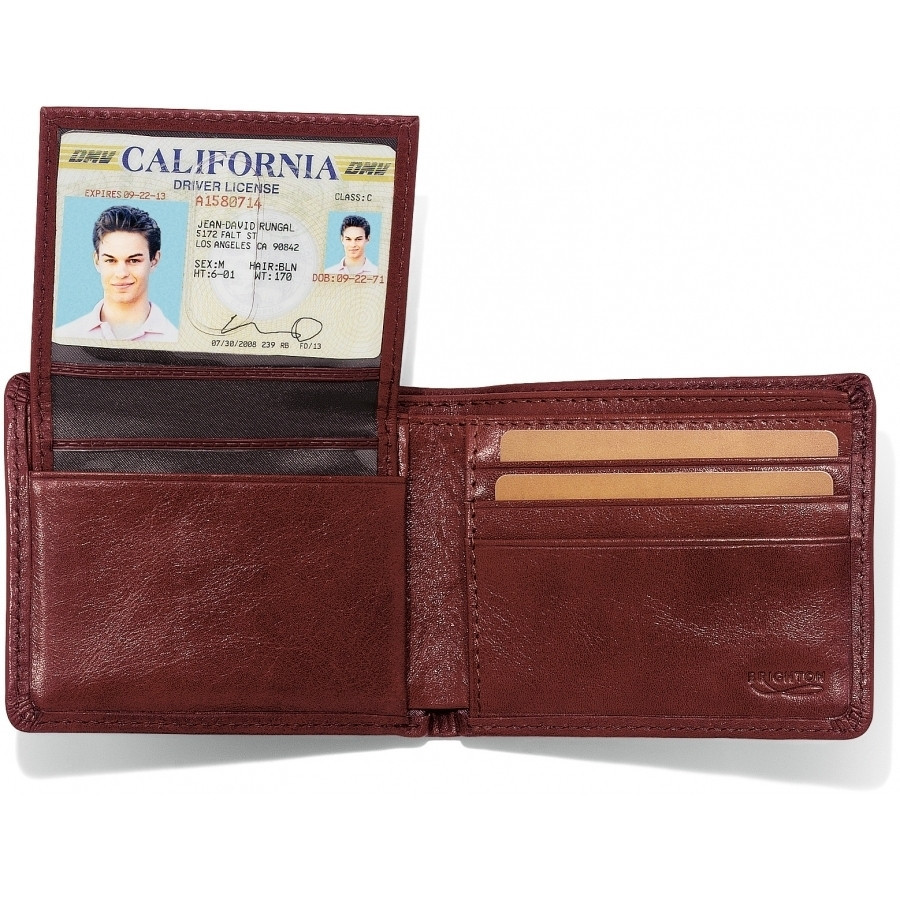 BRIGHTON CARNEGIE PASSCASE WALLET BROWN 89548