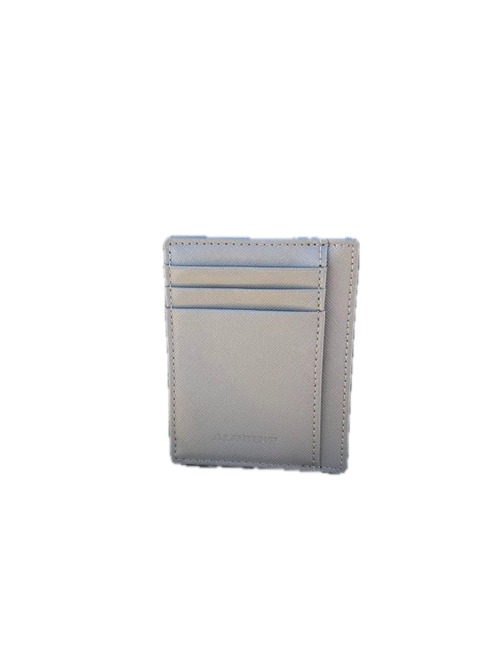 TOP NOTCH ALBRINT GREY CROSSHATCH LEATHER POCKET WALLET PF04