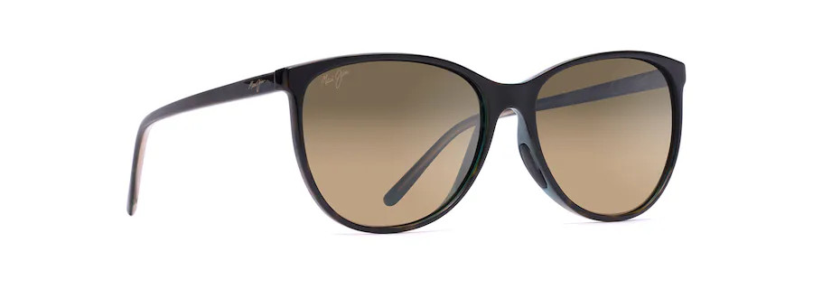 MAUI JIM OCEAN POLARIZED CAT EYE SUNGLASSES BRONZE/TORTOISE HS723-10P