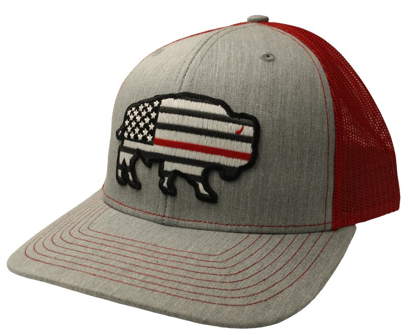 RED DIRT RED LINE BALL CAP HEATHER GREY/RED RDHC-36