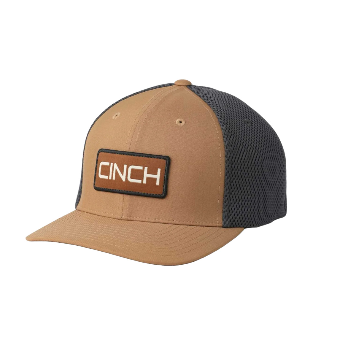 CINCH MENS FLEXFIT LOGO TRUCKER CAP BROWN MCC06533322
