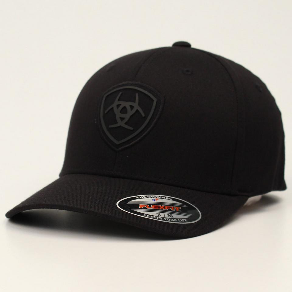 M&F ARIAT FLEXFIT LOGO CAP BLACK 1512401
