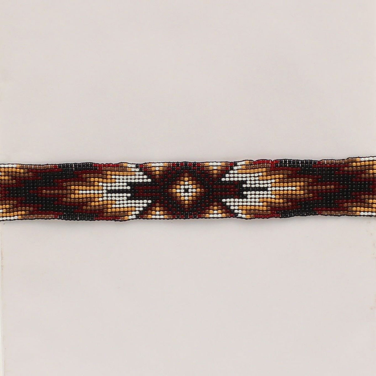 M&F TWISTER BEADED STRETCH HATBAND BROWN 0274202