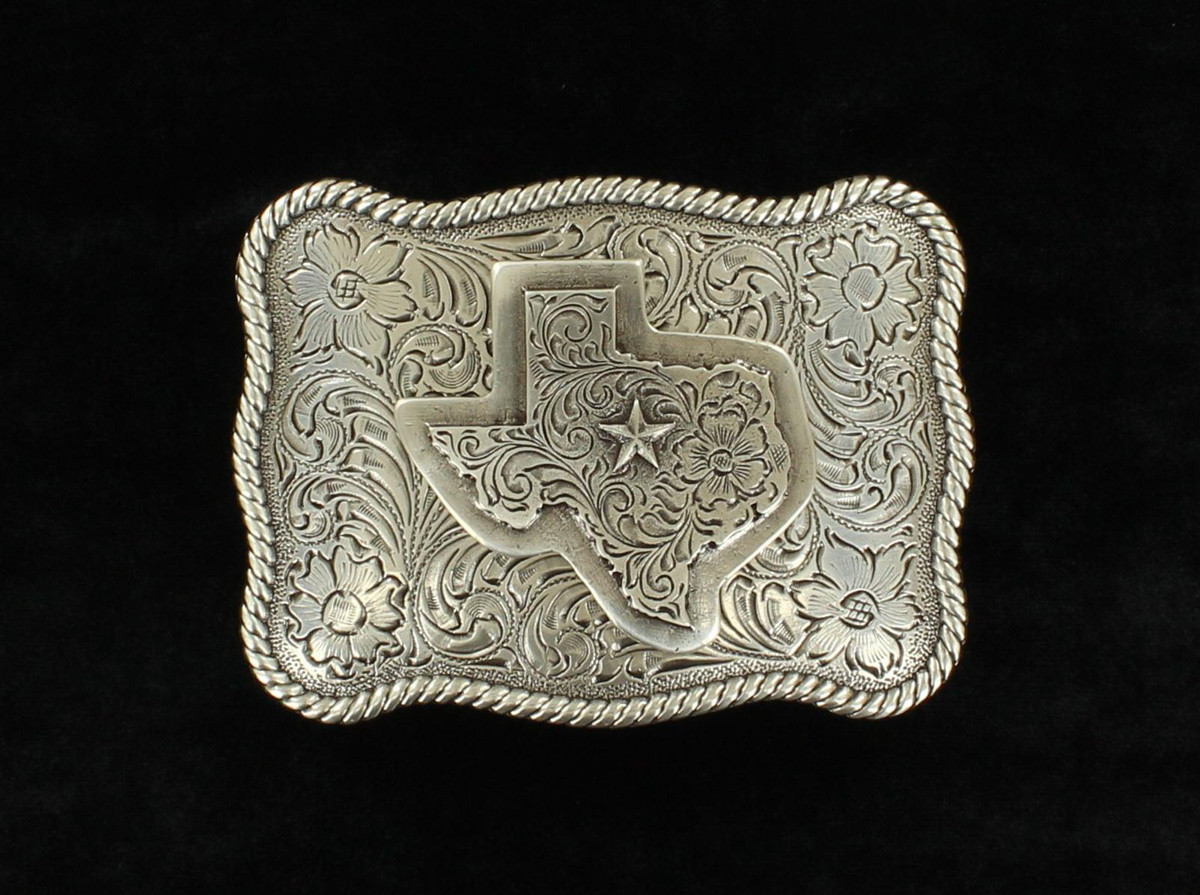 M&F NOCONA TEXAS SCALLOPED ROPE EDGE BUCKLE 37528