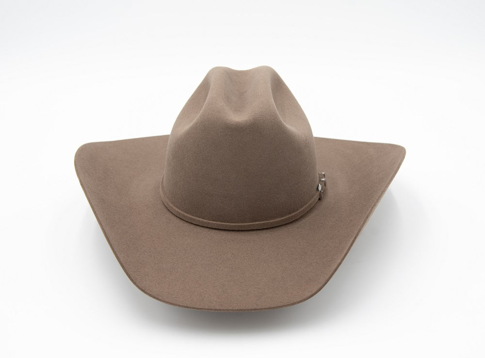 RODEO KING 4 1/4" BRIM TOP HAND 7X FELT COWBOY HAT PECAN