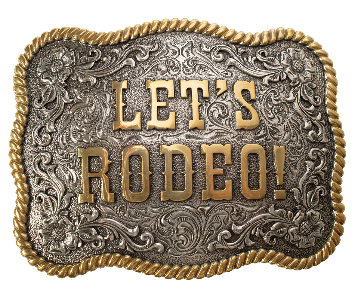 M&F NOCONA LETS RODEO ROPE EDGE BELT BUCKLE 37956