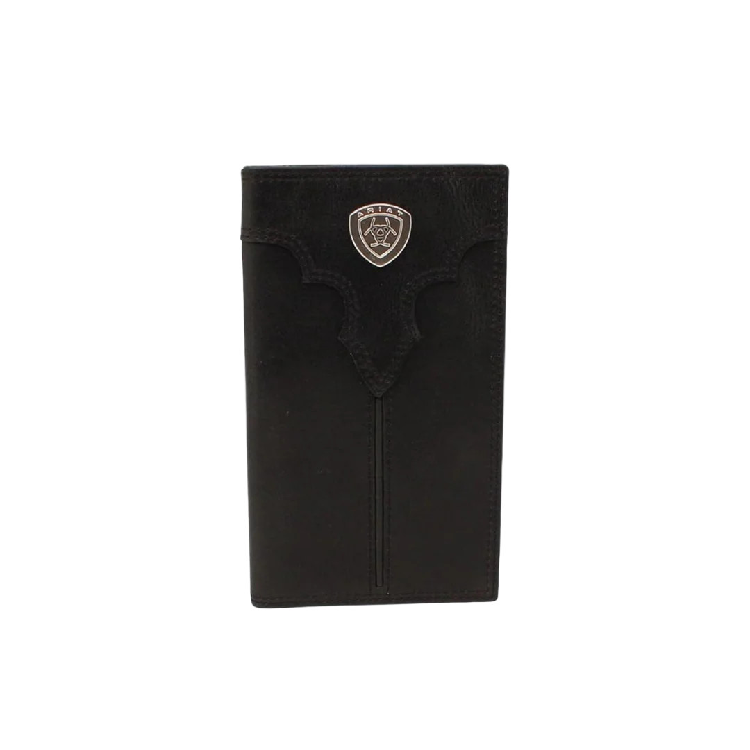 M&F ARIAT CENTER BUMP SHIELD RODEO WALLET BLACK A3549701