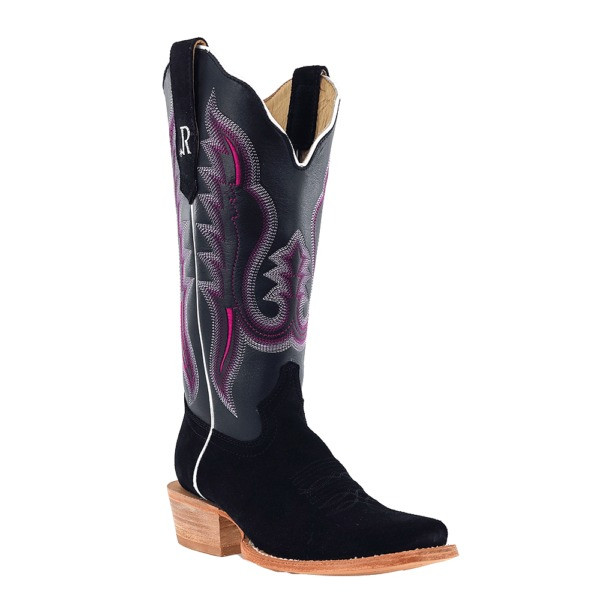 R WATSON WOMENS ROUGHOUT NARROW SQUARE 13″ BLACK RWL8400-1