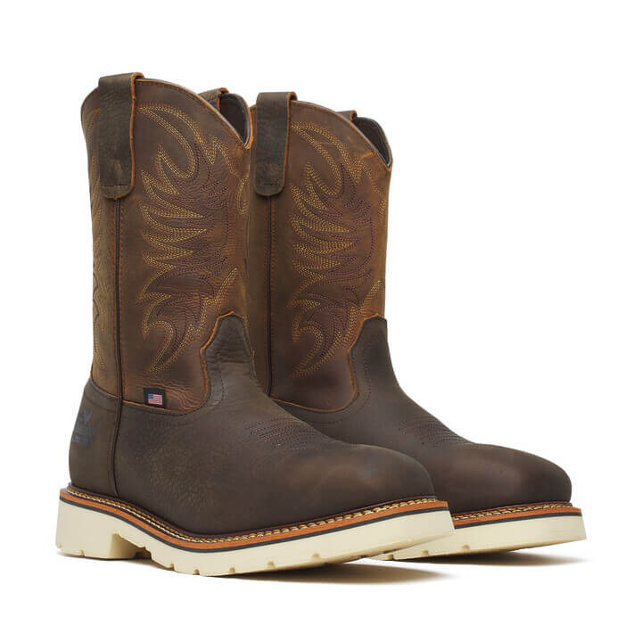 THOROGOOD WELLINGTON PEBBLE BOTTOM/CRAZY HORSE UPPER 11″ SAFETY TOE 804-4331