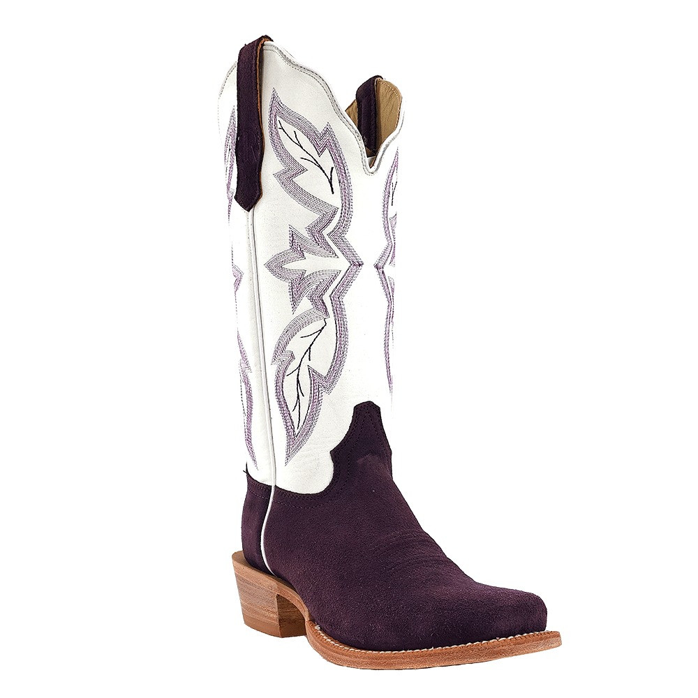 R WATSON WOMENS ROUGHOUT NARROW SQUARE 13″ PLUM RWL8408-1