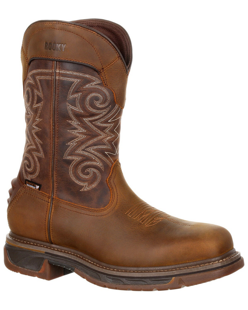 ROCKY MENS IRON SKULL WATERPROOF WESTERN BOOTS RKW0249