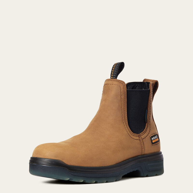 ARIAT MENS TURBO CHELSEA WATERPROOF WORK BOOT 10032609