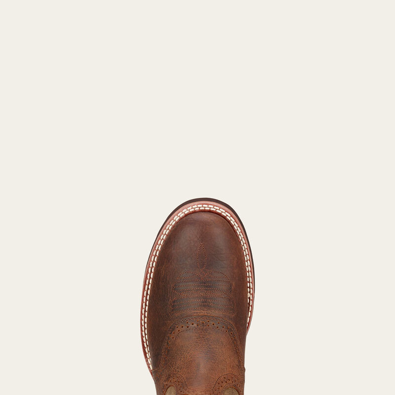 ARIAT MENS HERITAGE CREPE COWBOY BOOT EARTH/BROWN 10002559