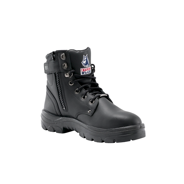 STEEL BLUE MENS ARGYLE ZIP SAFETY BOOT BLACK 312951