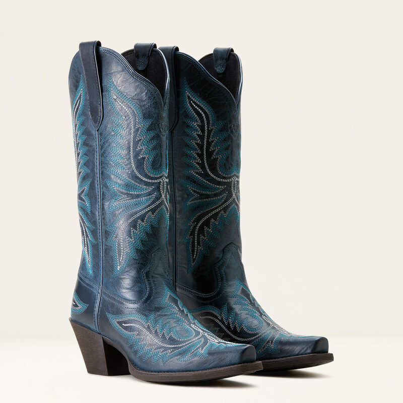 ARIAT ROUND UP COLLINS WESTERN BOOT FRESH DENIM 10053787