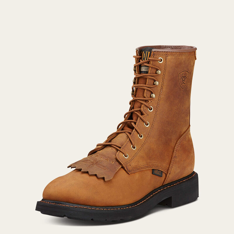 ARIAT MENS CASCADE 8" WORK BOOT AGED BARK 10002418