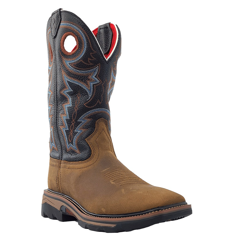R WATSON MENS BUFFALO 12″ STEEL TOE WORK BOOT COFFEE DISTRESSED RW1012ST