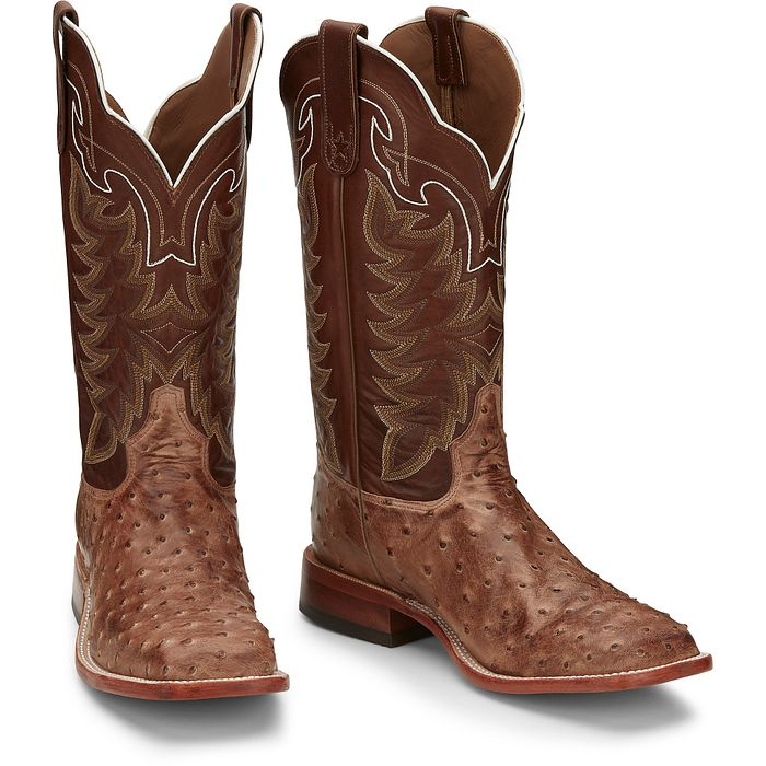 TONY LAMA HAYS 13" FULL QUILL OSTRICH E9323