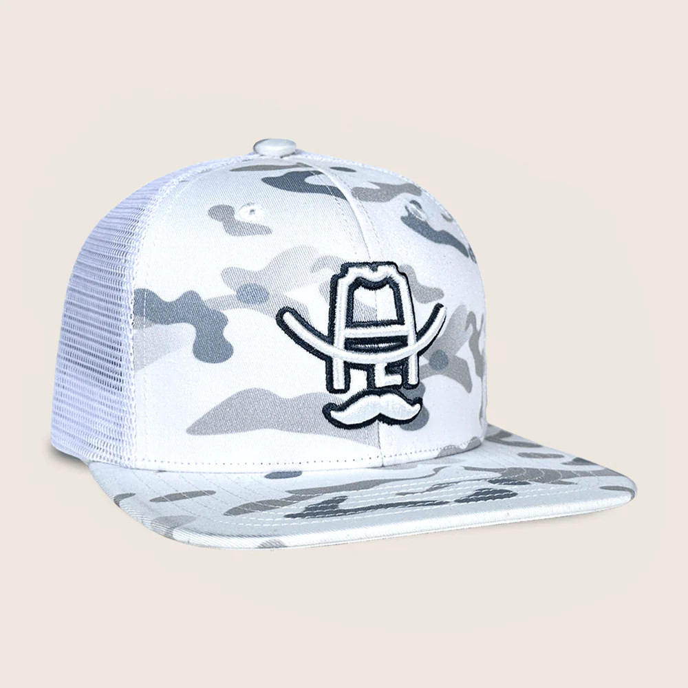 COWBOY COOL HANK 3D HAT WHITE CAMO H564
