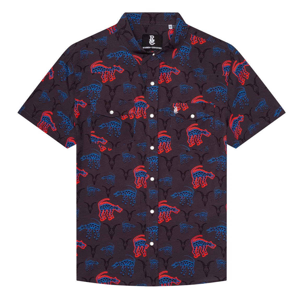 RAISED BY COYOTES LA CHUPACABRA PEARL SNAP