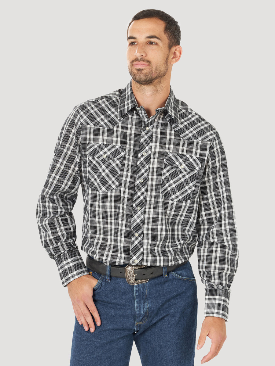 WRANGLER LONG SLEEVES SPORT WESTERN SNAP SHIRT MULTI 75932PP