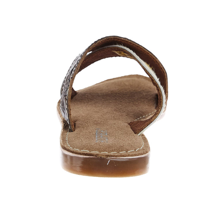 ROPER WOMENS DELANEY BROWN TOOLED HAIR SANDAL 09-021-0607-3585