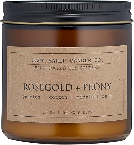 JACK BAKER ROSE GOLD + PEONY CANDLE