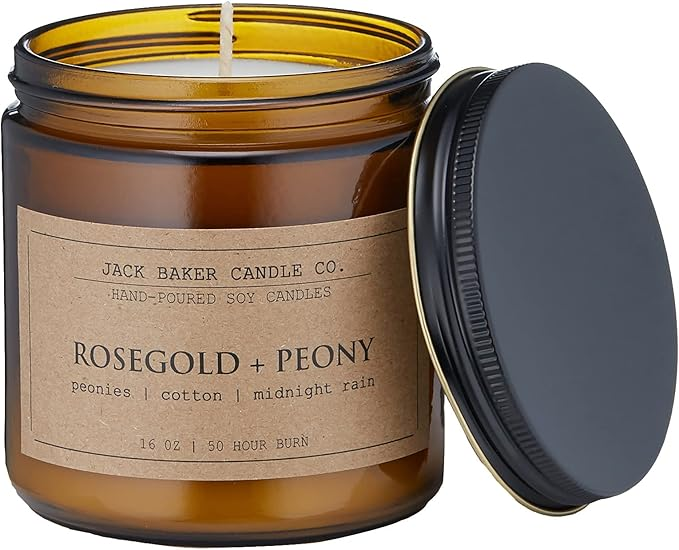 JACK BAKER ROSE GOLD + PEONY CANDLE