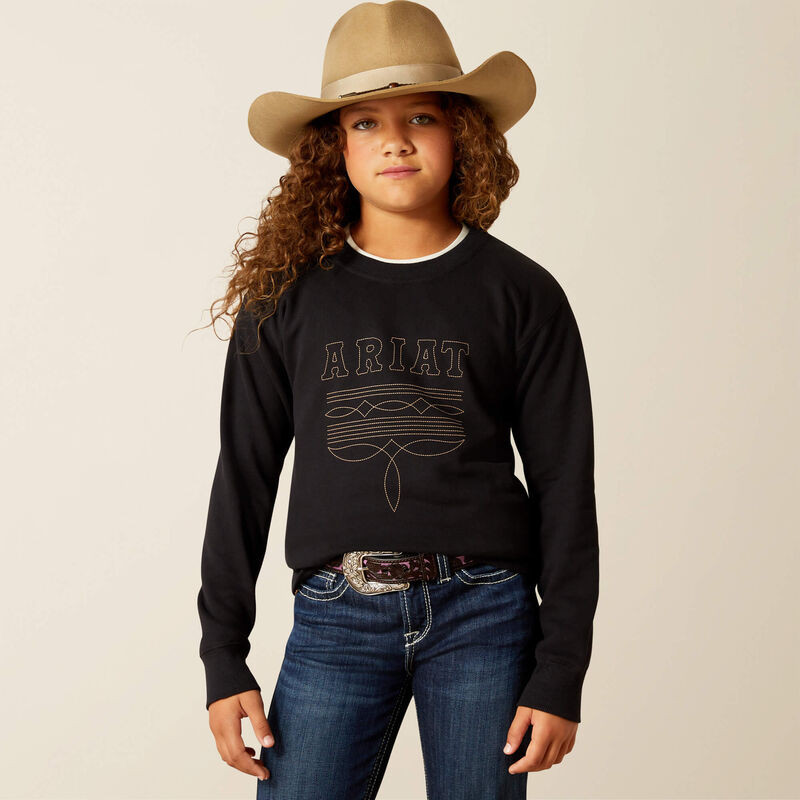 ARIAT BOOTED LOGO SWEATSHIRT BLACK 10062846