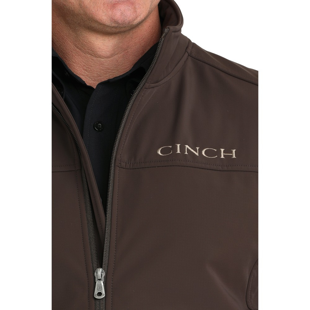 CINCH MENS WINDPROOF FULL ZIP JACKET BROWN MWJ1924002