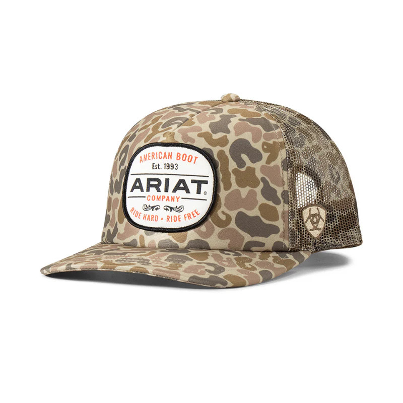 M&F ARIAT MENS DUCK CAMO PATCH SNAPBACK BALL CAP A3000871156