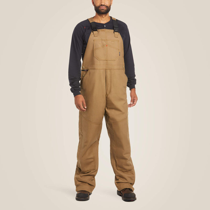ARIAT MENS FR INSULATED OVERALL 2.0 BIB FIELD KHAKI 10023459