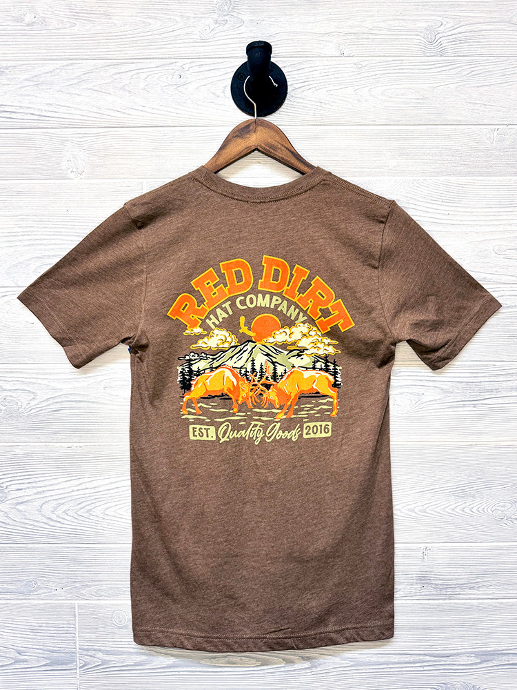 RED DIRT RUTTING SEASON SHORT SLEEVE T-SHIRT BROWN RDHC-T-196