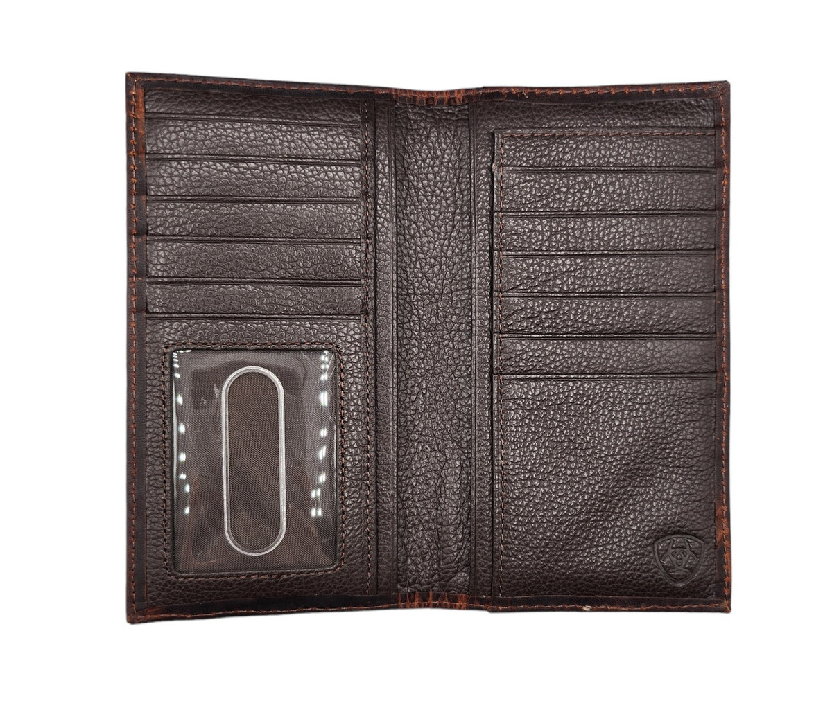 M&F ARIAT MENS AMERICAN FLAG RODEO WALLET DISTRESSED BROWN A3553734