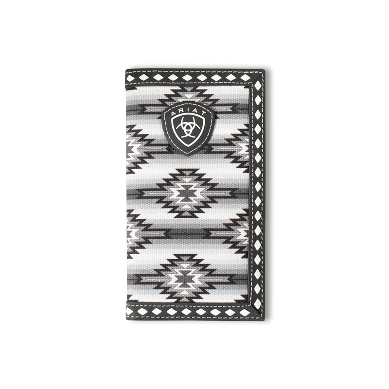 M&F ARIAT DIAMOND LACING RODEO WALLET BLACK A3558801