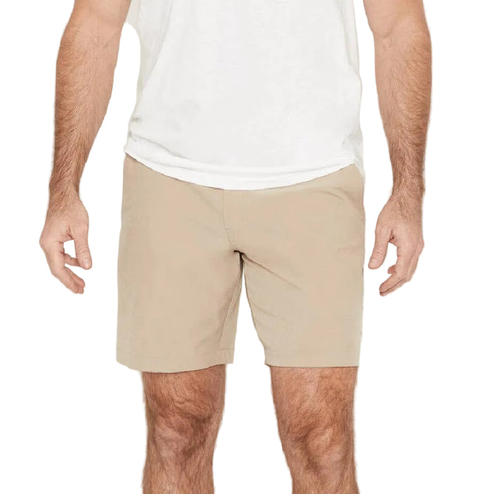 ROCK & ROLL MENS 8" SOLID STRETCH CHINO SHORTS KHAKI BM68B08626