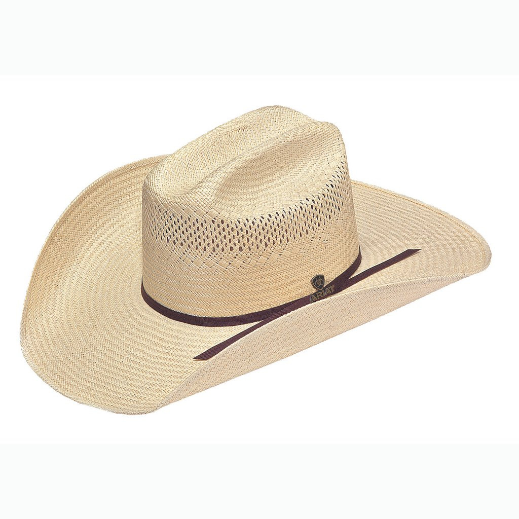 M&F ARIAT 10X 2 CORD STRAW HAT A73110
