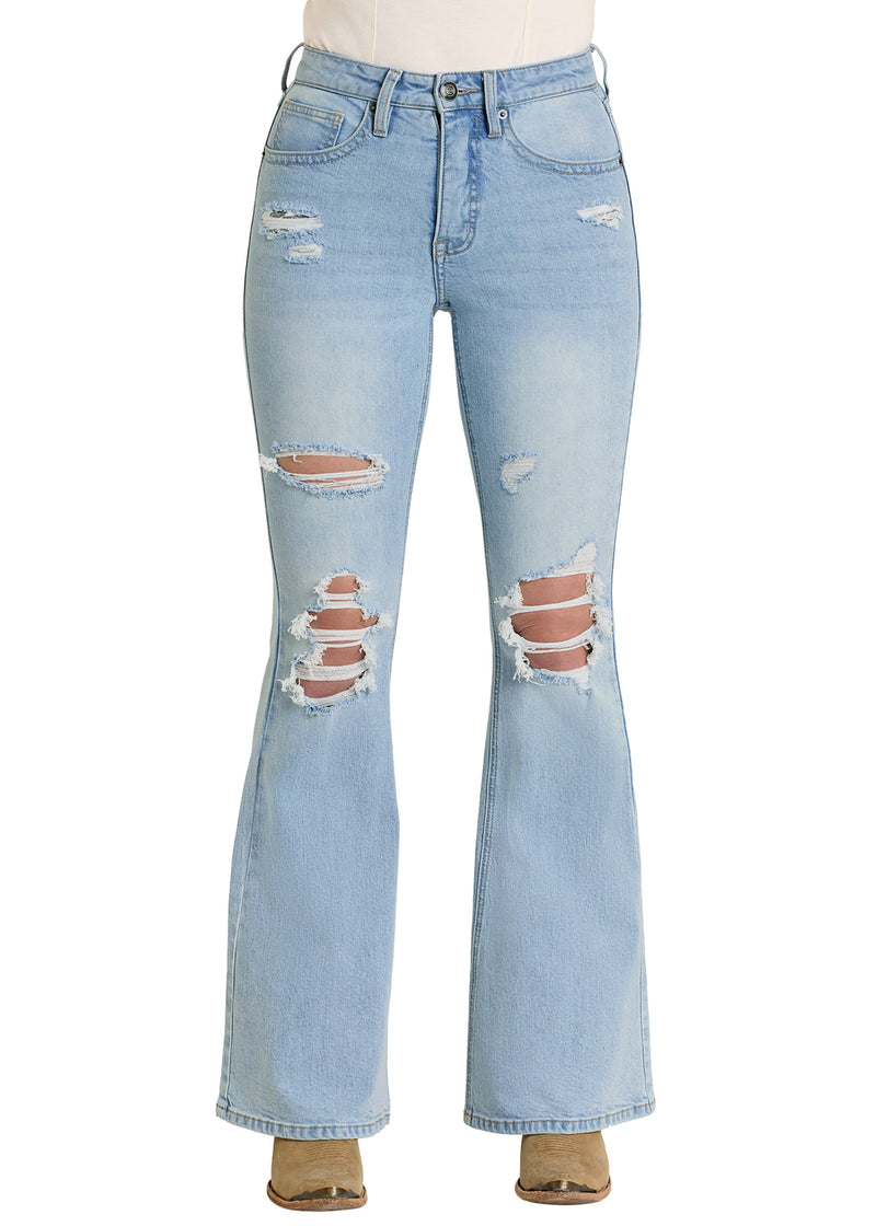 ROCK & ROLL HIGH RISE FLARE JEAN LIGHT WASH BW6HD08493