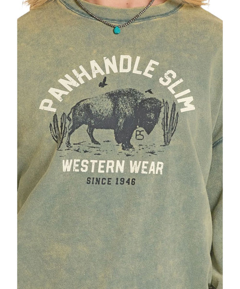 PANHANDLE LADIES BUFFALO PULLOVER JADE LW91T08542