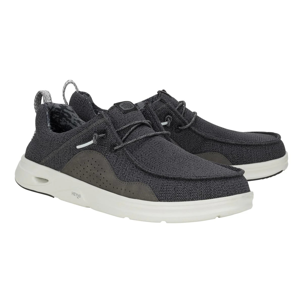 HEY DUDE WALLY HEY2O MESH BLACK/MONUMENT GREY 43145-0NU