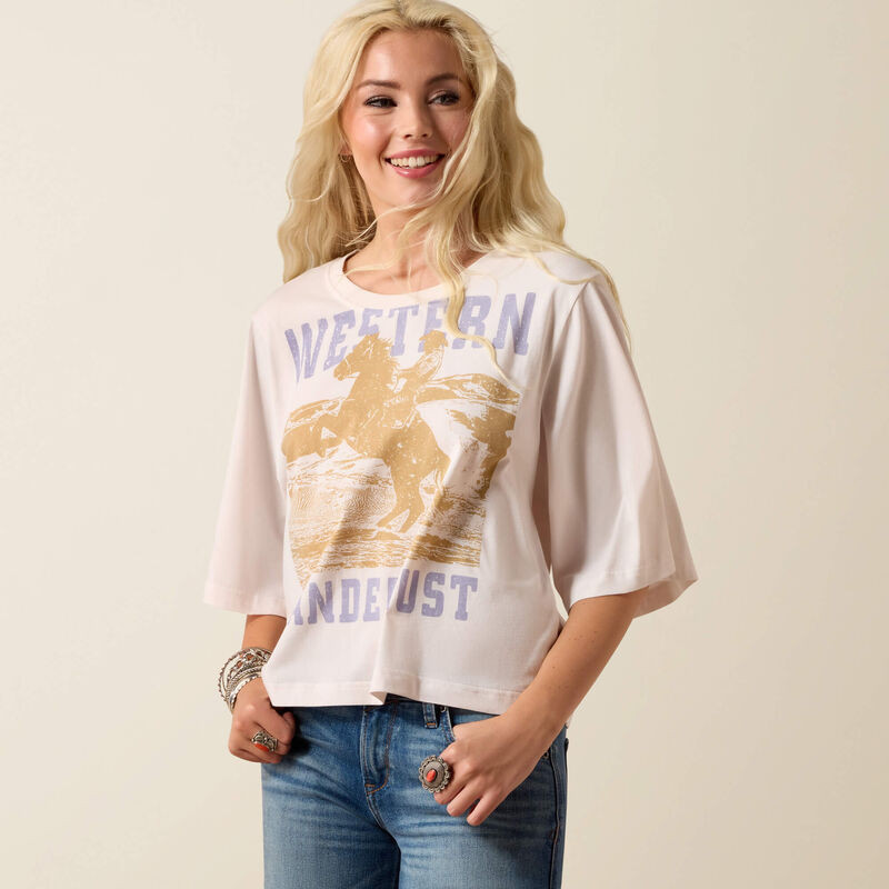 ARIAT WESTERN WANDERLUST T-SHIRT SEA SALT 10073511