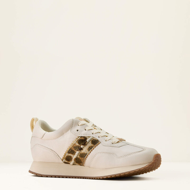 ARIAT RANCH RUNNER SHOE BRIGHT CREAM|GILDED LEOPARD 10074338